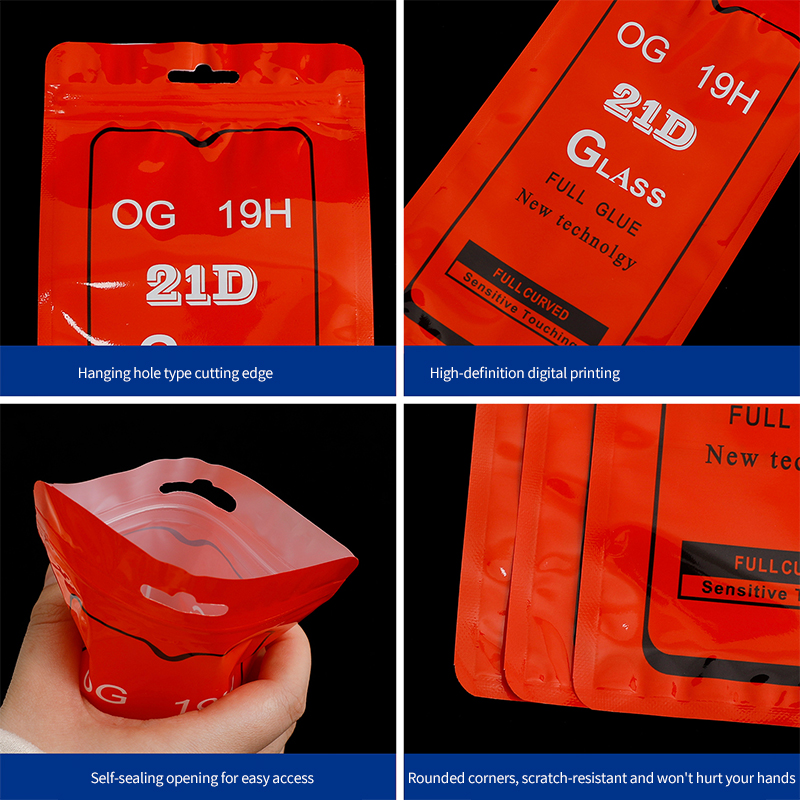 Mobile Phone Tempered Glass Screen Protector Packaging Bag