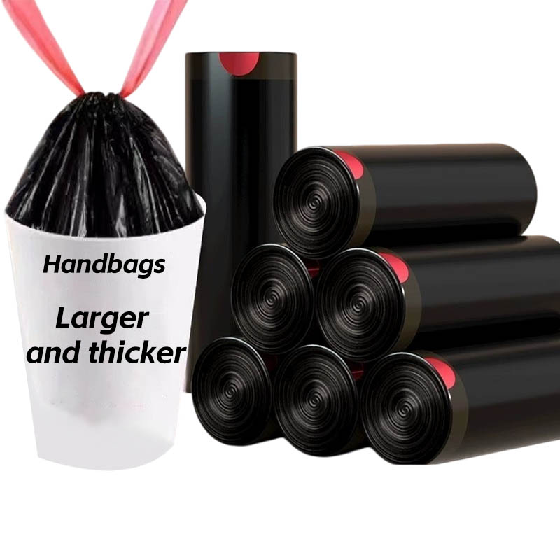 How can the manufacturing process of drawstring garbage bags be improved to prevent leakage at the drawstring?